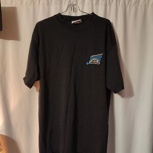 Black Short Sleeve Tee with Embroidered Logo